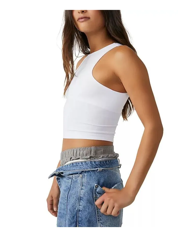 Женский укороченный топ на бретельках Clean Lines Free People — изображение 3 из 5, белый