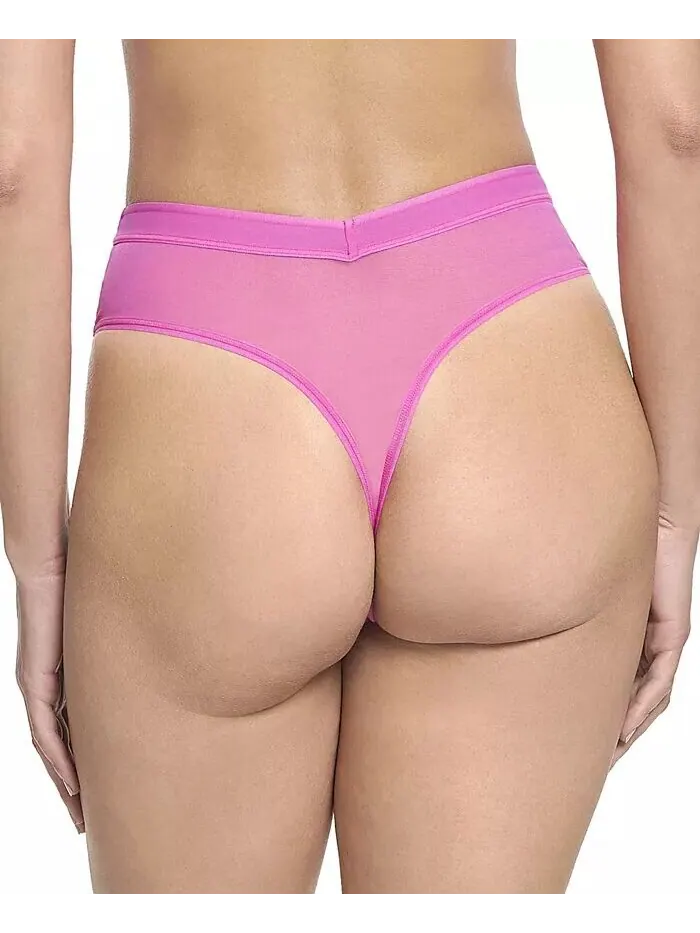 Женские сетчатые стринги с высоким вырезом Hanky Panky — изображение 2 из 2, розовый
