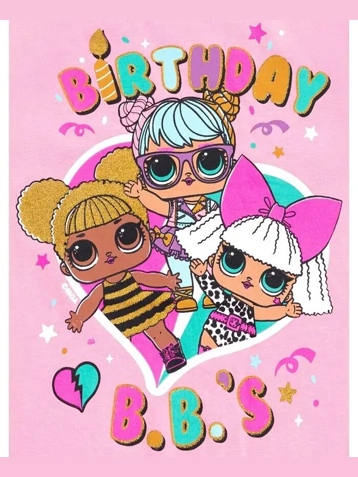 Футболка на день рождения для девочек Diva Bon Bon Queen Bee Neon QT L.O.L. Surprise! — изображение 2 из 4
