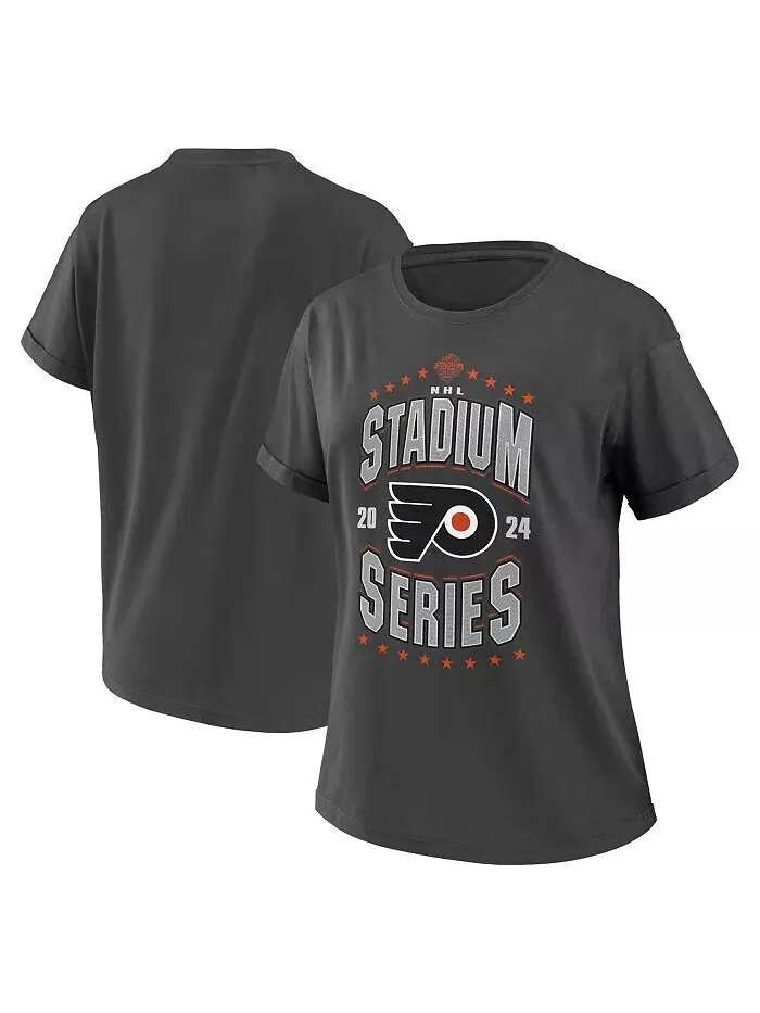 Женская темно-серая футболка бойфренда Philadelphia Flyers 2024 NHL Stadium Series Wear By Erin — изображение 1 из 3