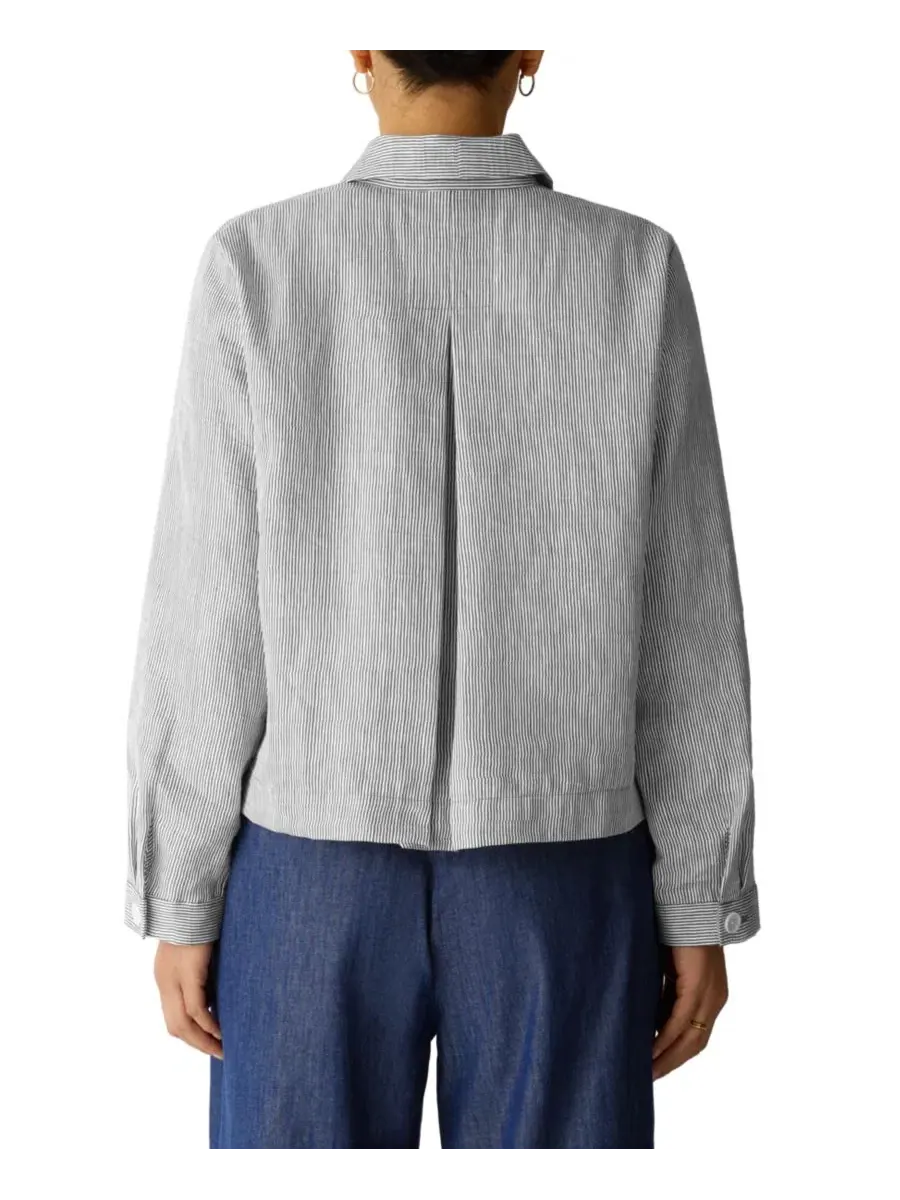 Женский жакет с воротником и полосками Eileen Fisher — изображение 4 из 4, врен