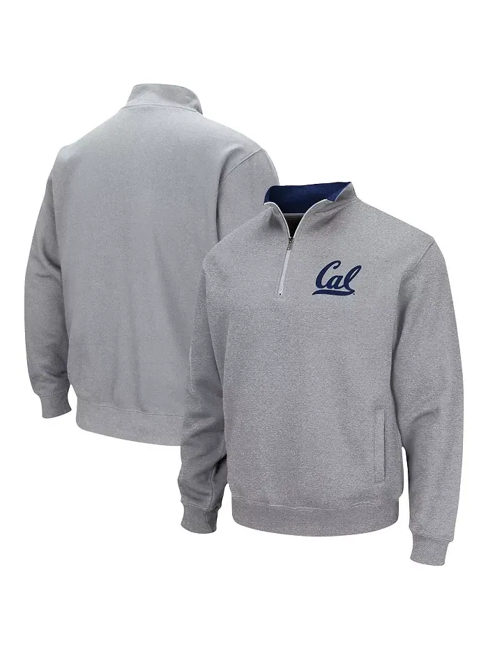 Толстовка Men's Cal Bears Tortugas Logo Quarter-Zip Jacket Colosseum — изображение 1 из 7, серый