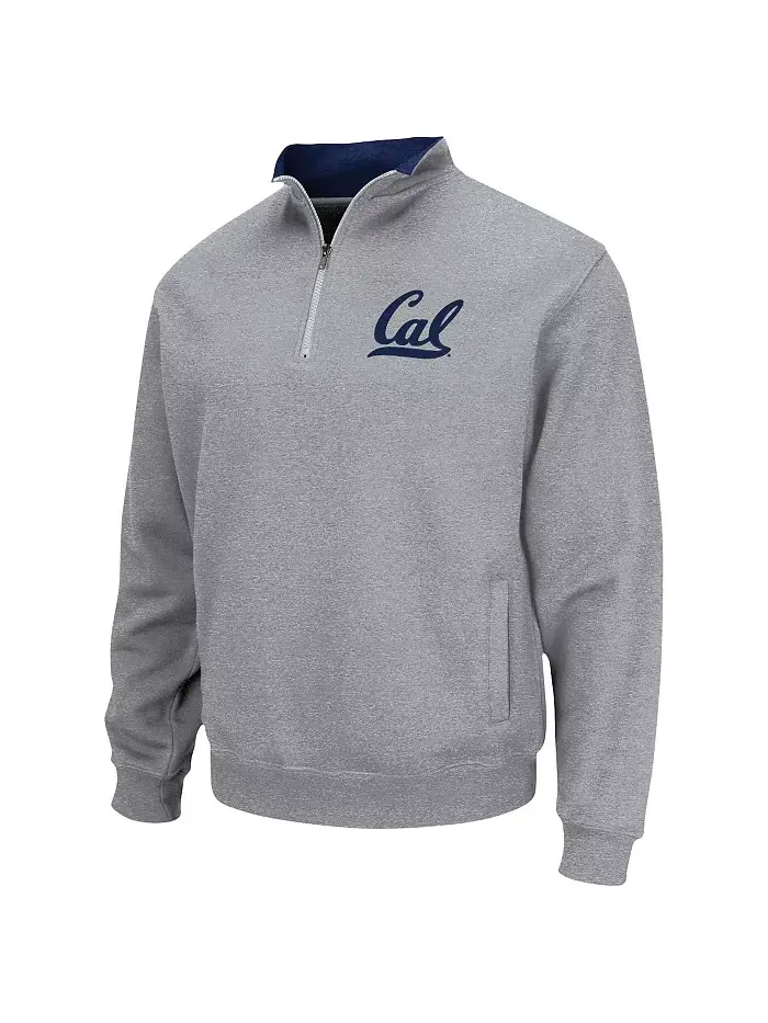 Толстовка Men's Cal Bears Tortugas Logo Quarter-Zip Jacket Colosseum — изображение 2 из 7, серый