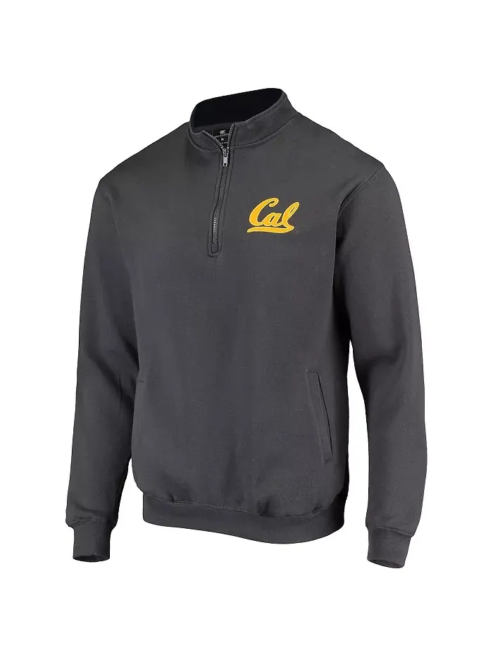 Толстовка Men's Cal Bears Tortugas Logo Quarter-Zip Jacket Colosseum — изображение 5 из 7, серый