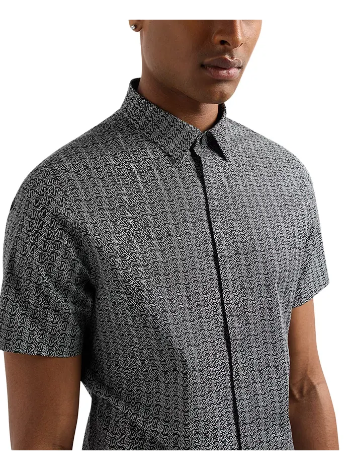 Мужская рубашка с логотипом AX A|X Armani Exchange — изображение 2 из 3, черный