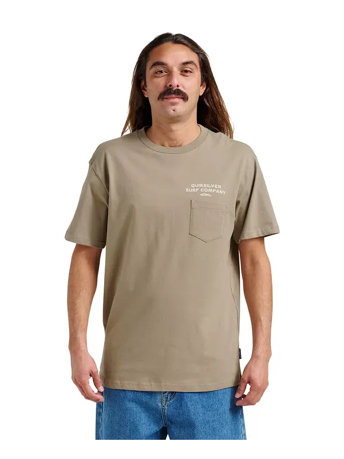 Мужская футболка Surf Company Quiksilver — изображение 2 из 2, серый