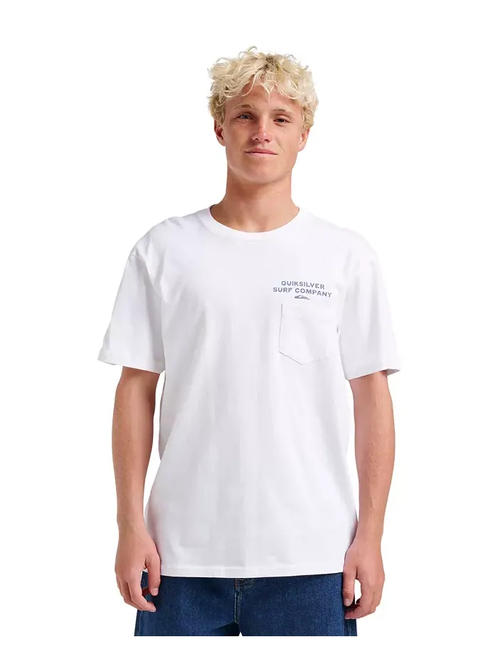 Мужская футболка Surf Company Quiksilver — изображение 2 из 3, белый