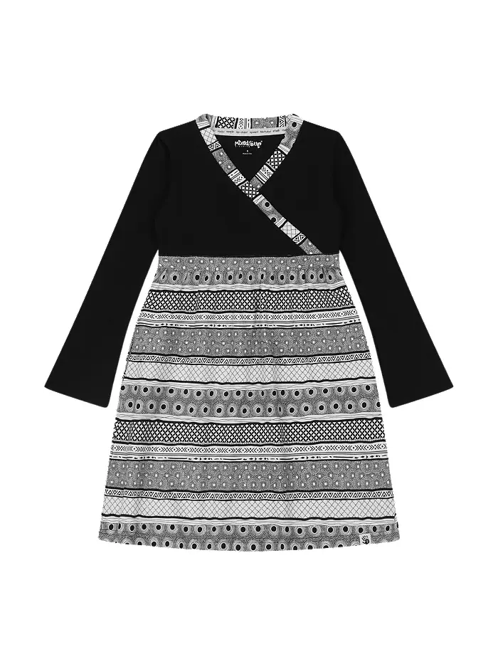 Платье в полоску хны для малышей Mixed Up Clothing — серый