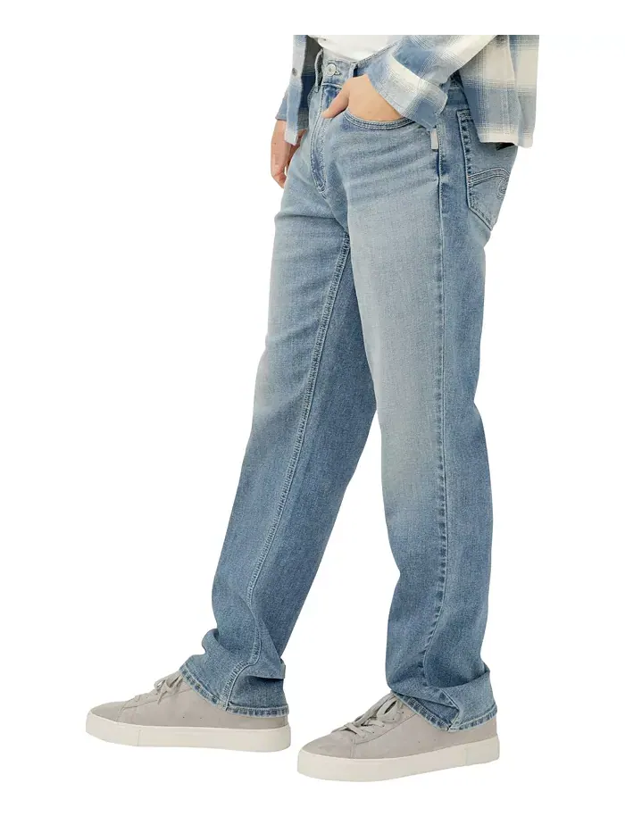 Мужские джинсы Grayson Classic Fit Straight Leg Silver Jeans Co. — изображение 2 из 3, синий