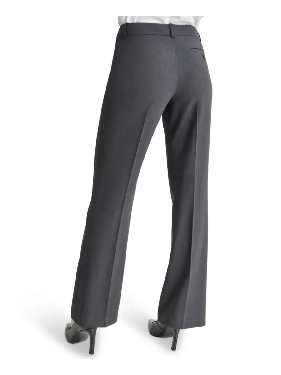 Брюки прямого кроя с высокой посадкой Petite High-Rise Straight-Leg DKNY — изображение 5 из 6, темно-серый