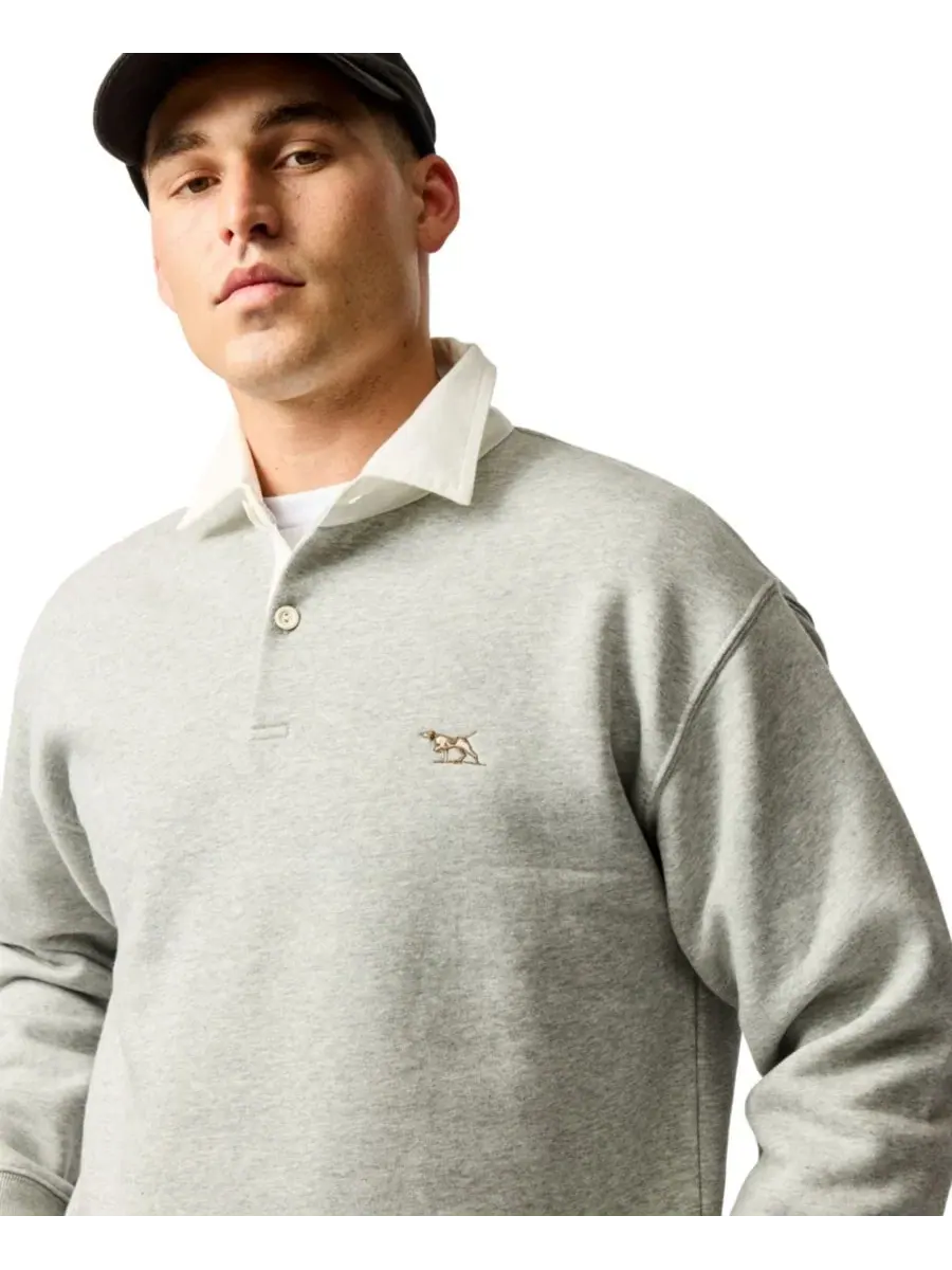Мужской свитшот из хлопка Otago Cotton Rodd & Gunn — изображение 6 из 6, серый