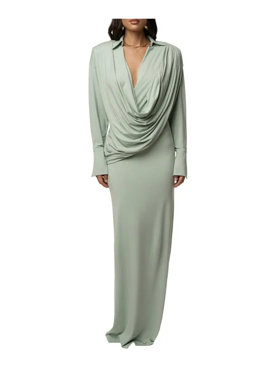 Макси-платье с драпировкой Poise Draped JLUXLABEL