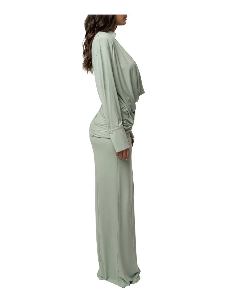 Макси-платье с драпировкой Poise Draped JLUXLABEL — изображение 2 из 11, мята