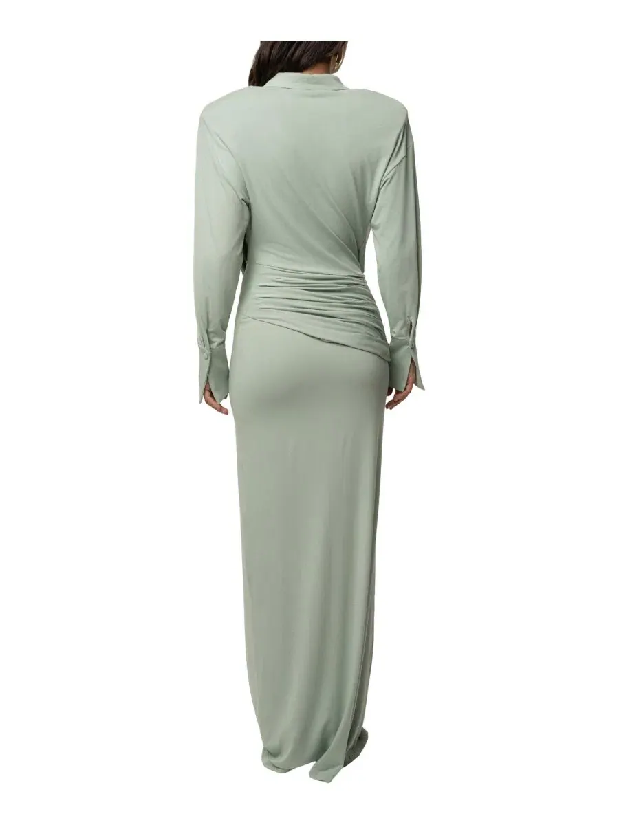 Макси-платье с драпировкой Poise Draped JLUXLABEL — изображение 3 из 11, мята
