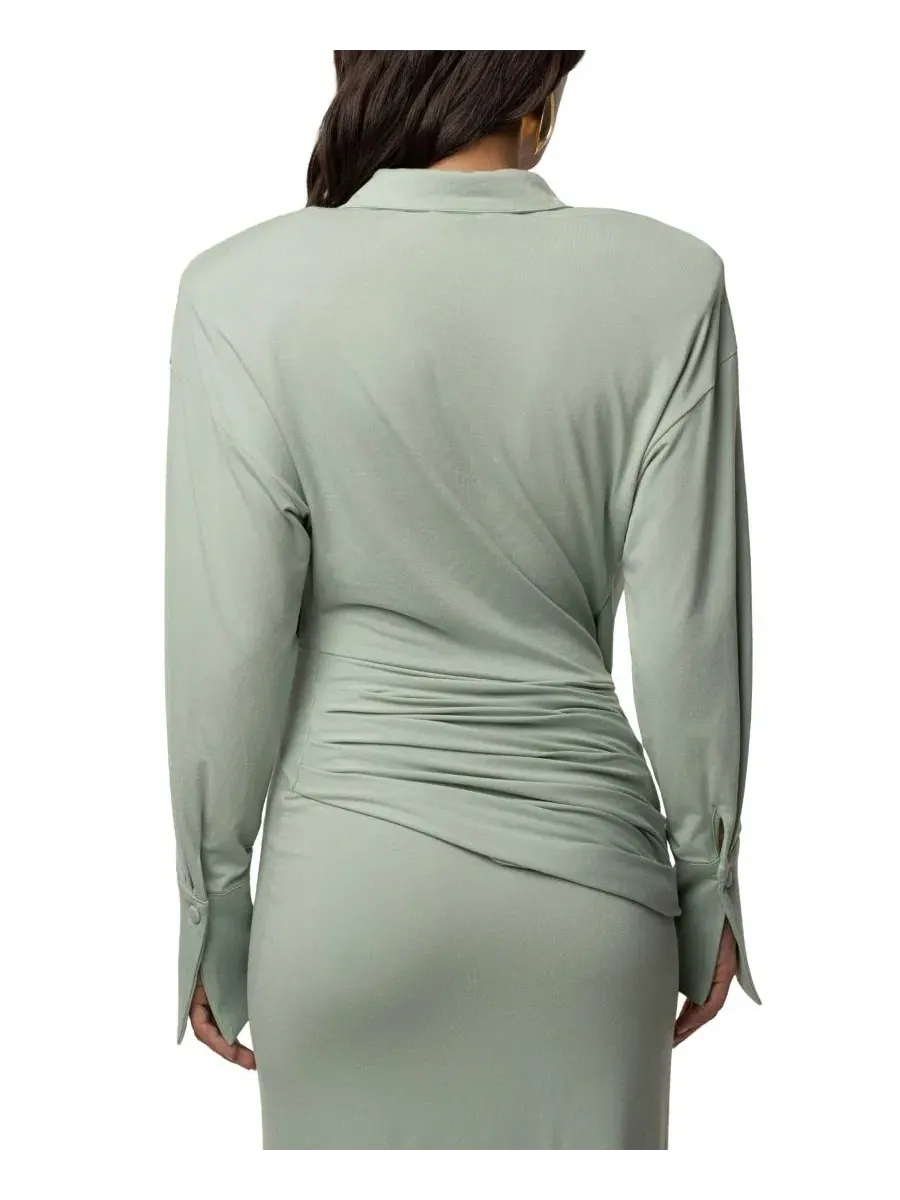 Макси-платье с драпировкой Poise Draped JLUXLABEL — изображение 6 из 11, мята