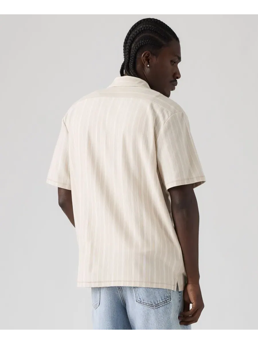 Классическая рубашка с воротником и коротким рукавом Wood Side Camp Levi's — изображение 4 из 4, бежевый