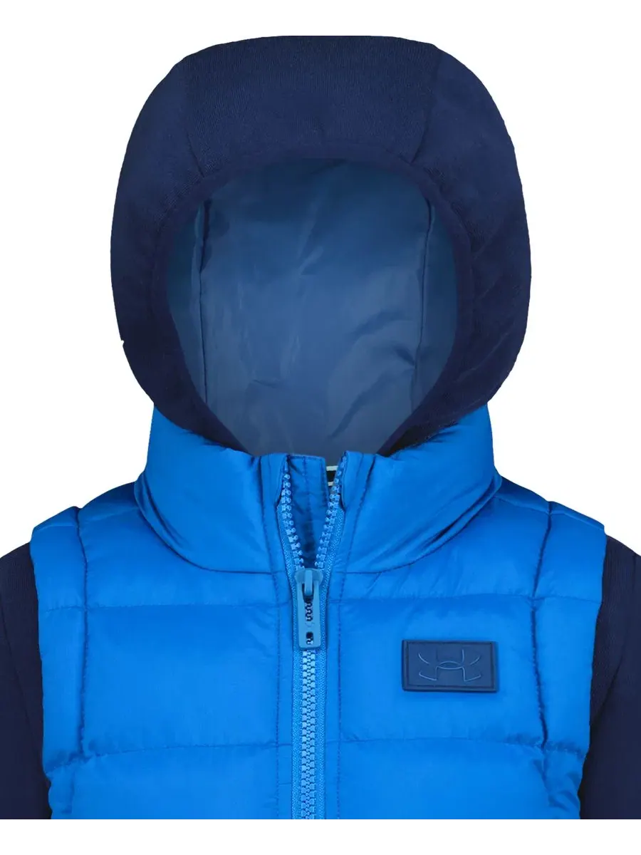 Детская куртка с капюшоном, стеганая, на молнии Under Armour — изображение 5 из 6, синий