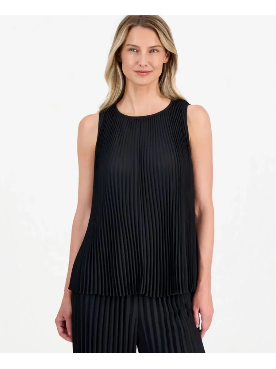 Топ без рукавов с плиссировкой Anne Klein