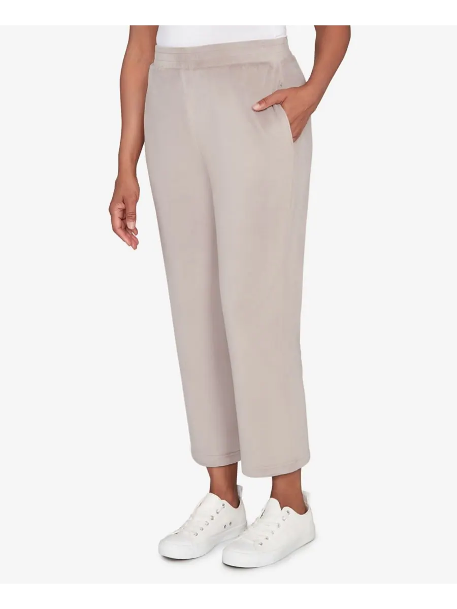 Брюки Petite Calm Luxe Double Knit средней длины Alfred Dunner — изображение 3 из 5, серый