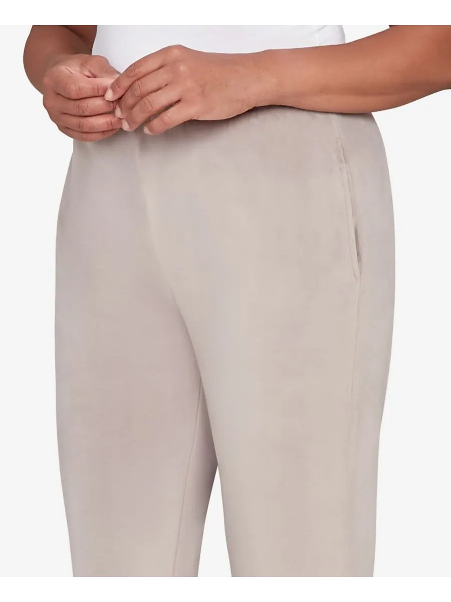 Брюки Petite Calm Luxe Double Knit средней длины Alfred Dunner — изображение 5 из 5, серый