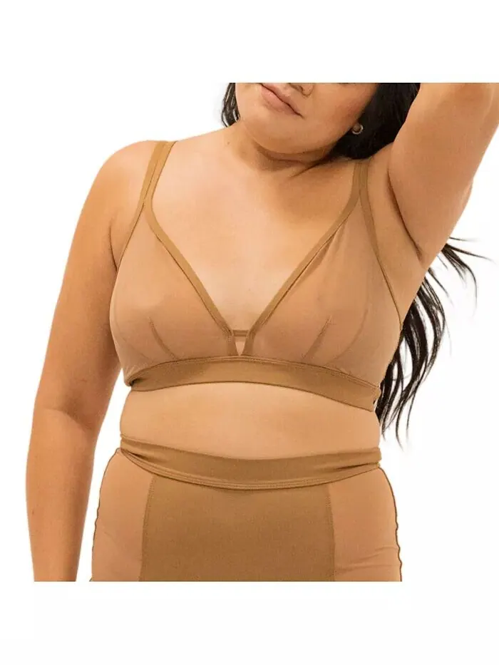 Бюстгальтер-борцовка большого размера Nude Shade Wireless Comfort Mesh Naked Rebellion