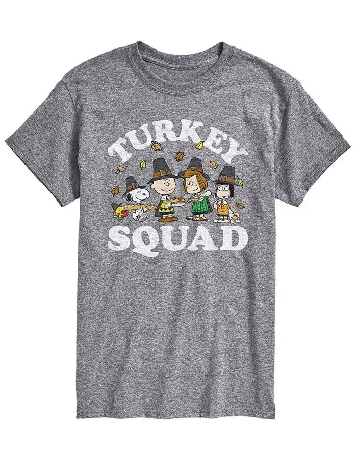 Мужская футболка с коротким рукавом Peanuts Turkey Squad AIRWAVES — изображение 1 из 2, серый