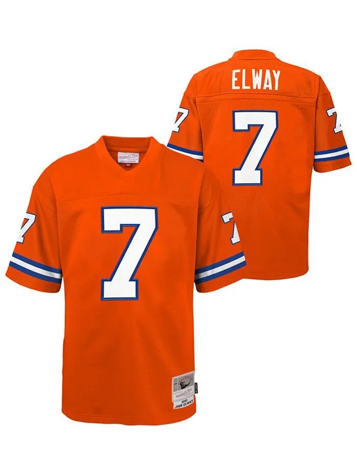 Джерси игрока в отставке Big Boys John Elway Denver Broncos Legacy Mitchell & Ness — изображение 1 из 3, оранжевый