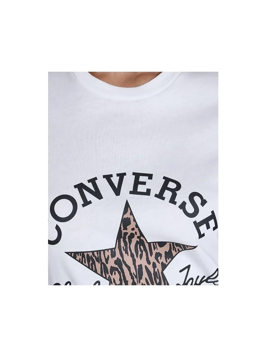 Женская футболка с анималистическим принтом Converse — изображение 6 из 6, белый