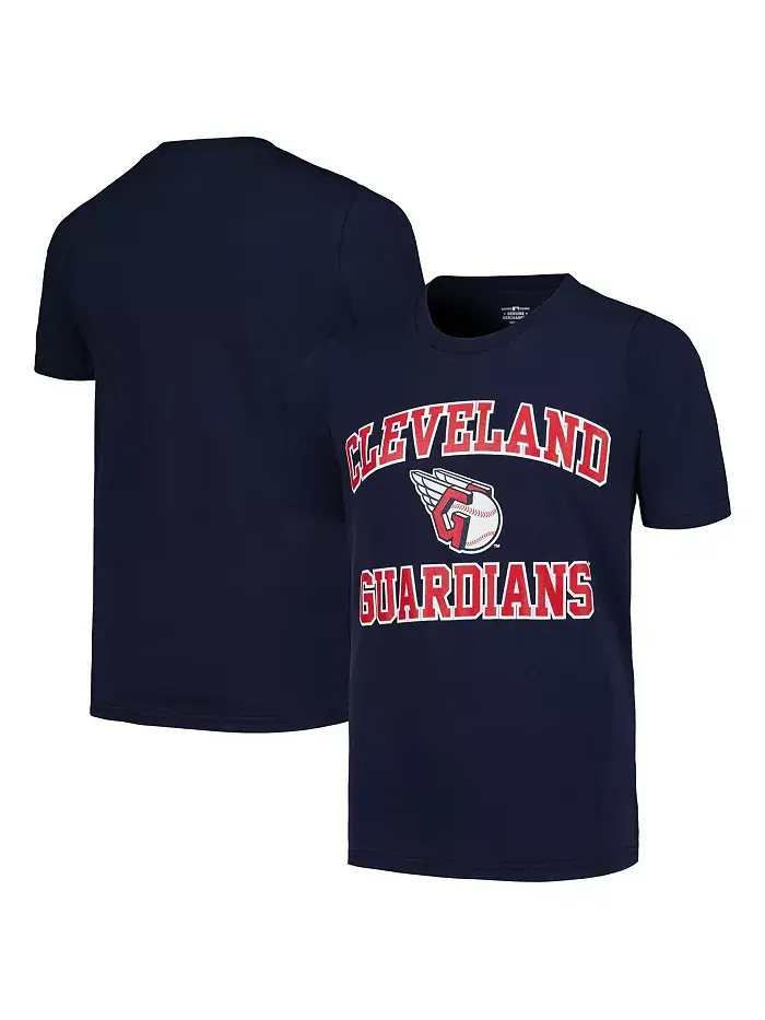 Футболка «Heart Soul» для больших мальчиков и девочек из Navy Cleveland Guardians Outerstuff — изображение 1 из 3