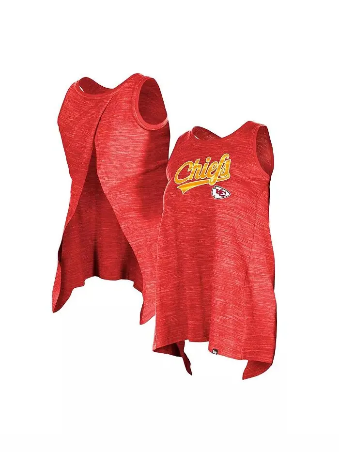 Женская красная майка Kansas City Chiefs Space Dye Active New Era