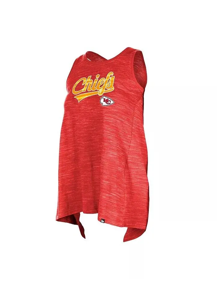 Женская красная майка Kansas City Chiefs Space Dye Active New Era — изображение 2 из 3, красный