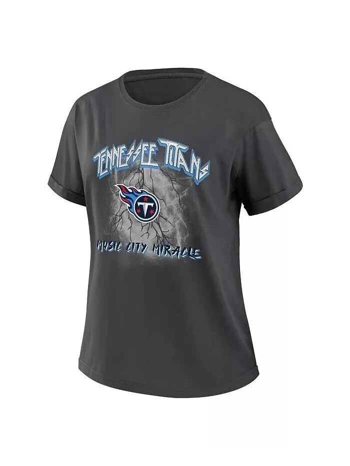 Женская темно-серая футболка-бойфренд Tennessee Titans Wear By Erin Andrews — изображение 3 из 3, темно-серый