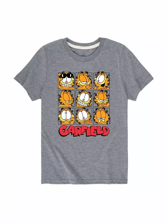 Футболка с принтом Big Boys Faces Garfield — серый