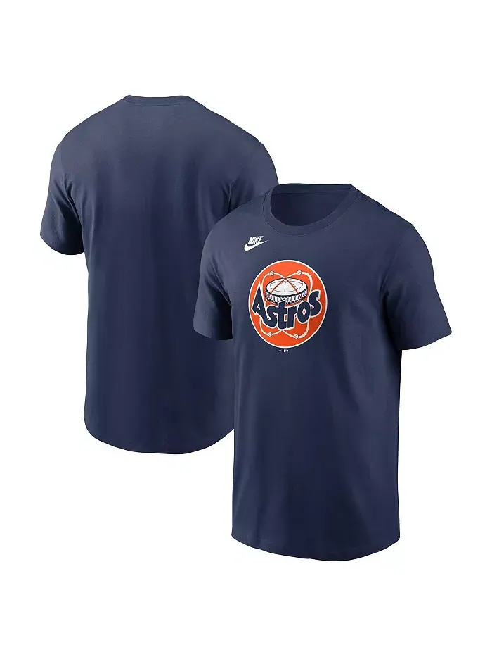 Мужская футболка Houston Astros Cooperstown Collection с логотипом команды — изображение 1 из 3, синий