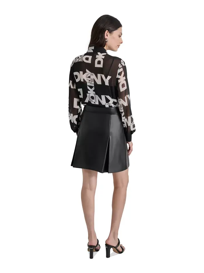 Женская рубашка с длинным рукавом и логотипом DKNY — изображение 2 из 5, слоновая кость