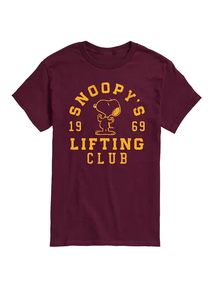 Мужская футболка с коротким рукавом Peanuts Snoopy's Lifting Club AIRWAVES — изображение 1 из 3, красный