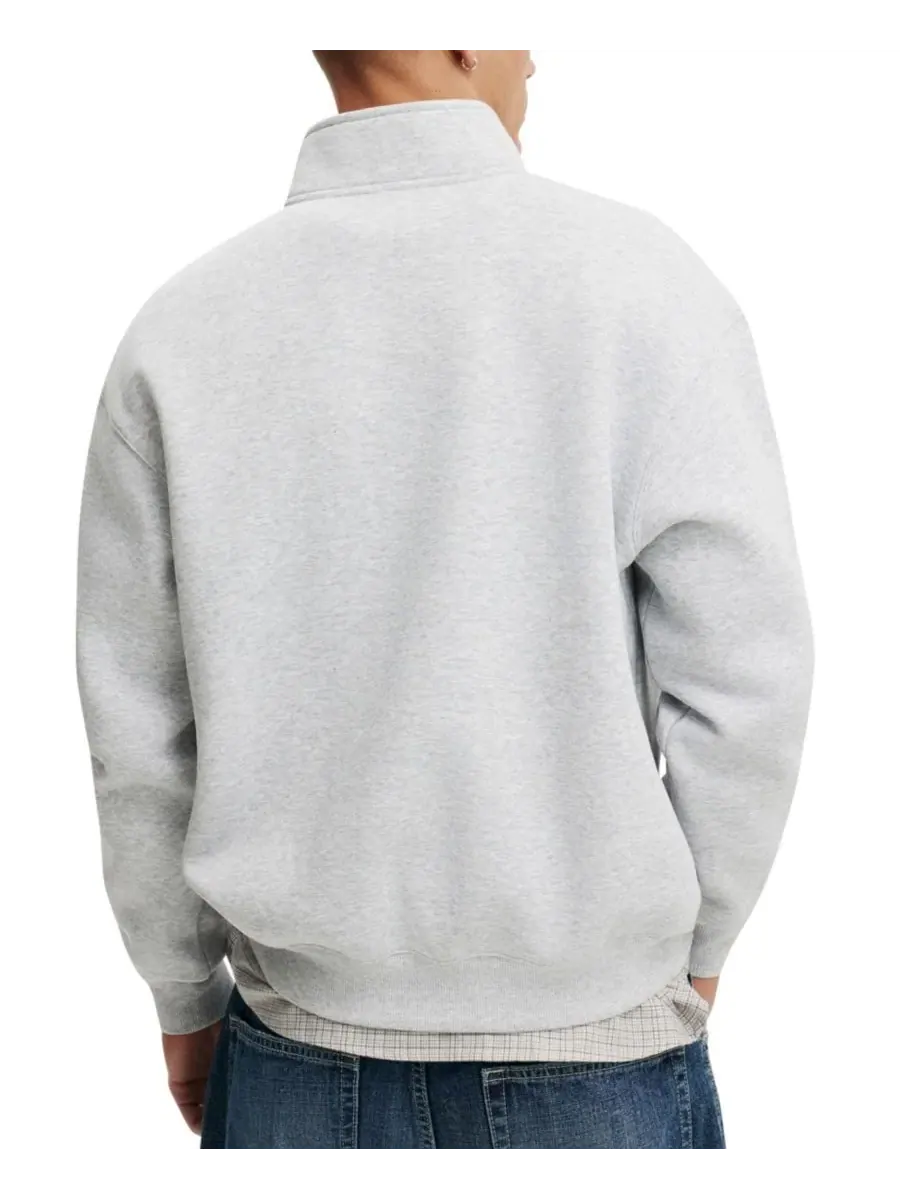 Свитшот с молнией и воротником-стойкой Cotton On — изображение 7 из 7, черный