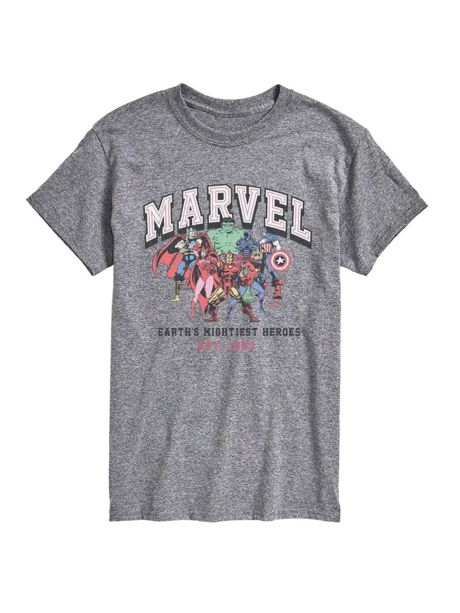 Футболка с принтом Marvel Collegiate Faded AIRWAVES — изображение 1 из 3, приглушенный
