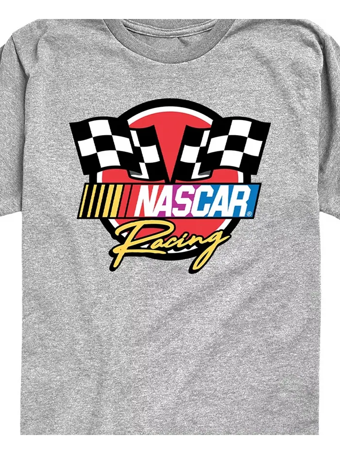 Футболка с принтом логотипа Racing для мальчиков старшего возраста NASCAR — изображение 3 из 3, серый