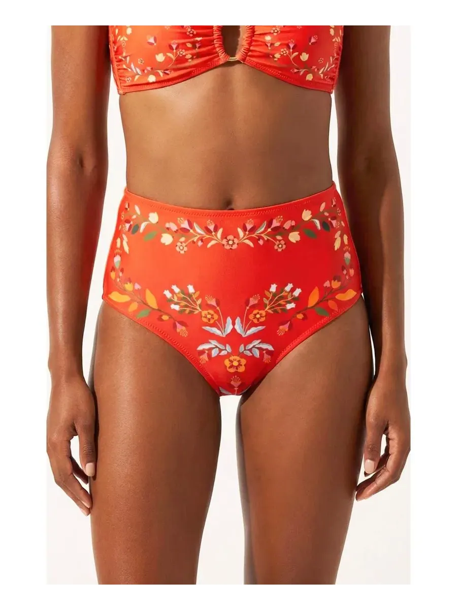 Женские двусторонние плавки от бикини Scarlet Bloom Jessie Zhao New York — изображение 1 из 8, красный