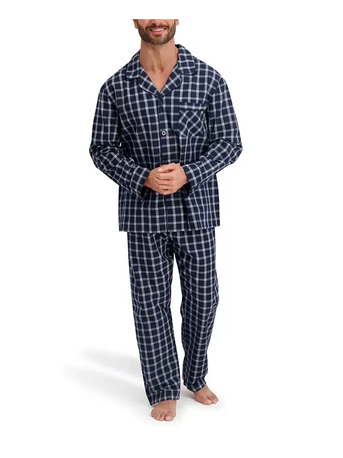 Мужской пижамный комплект с плетеными пуговицами Hanes