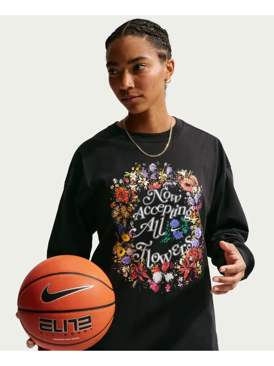 Женская баскетбольная футболка с длинными рукавами Nike — изображение 3 из 4, черный