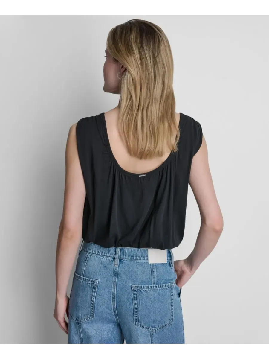 Женский топ-пуховик без рукавов Dkny Jeans — изображение 2 из 6, черный