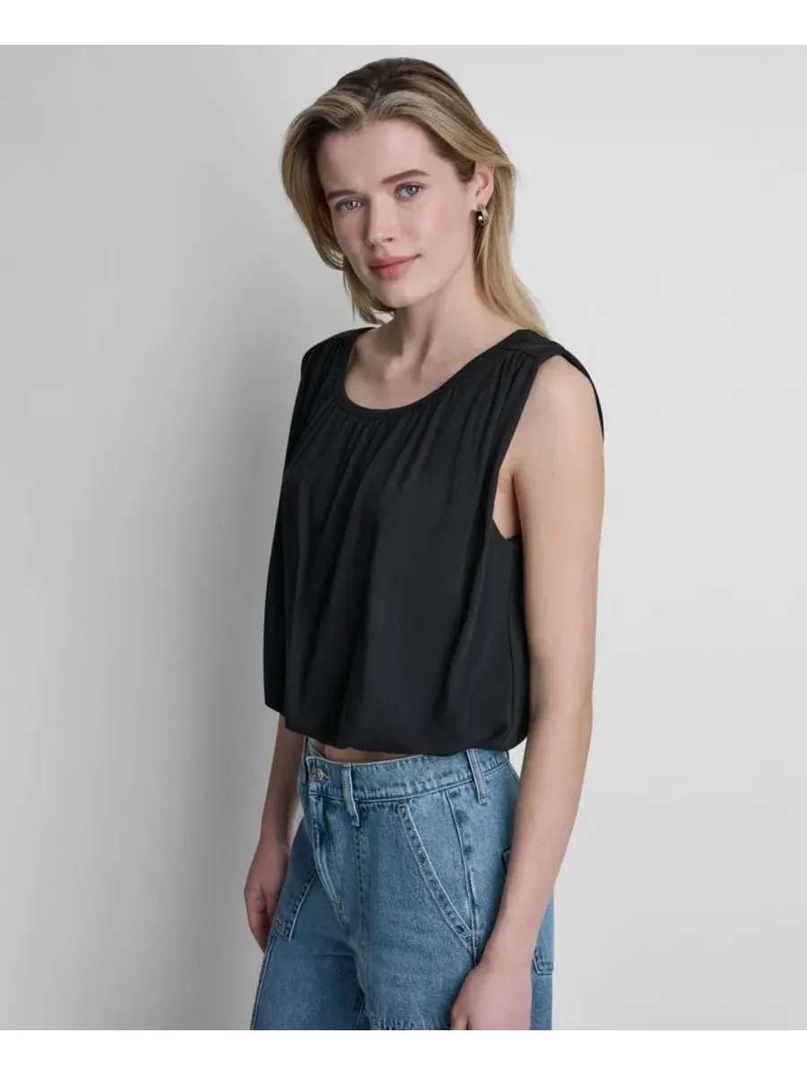 Женский топ-пуховик без рукавов Dkny Jeans — изображение 3 из 6, черный