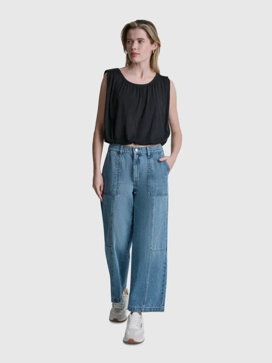 Женский топ-пуховик без рукавов Dkny Jeans — изображение 6 из 6, черный