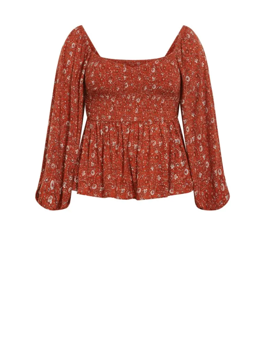 Женская блузка Dahlia больших размеров CITY CHIC, Spice ditsy — изображение 4 из 4