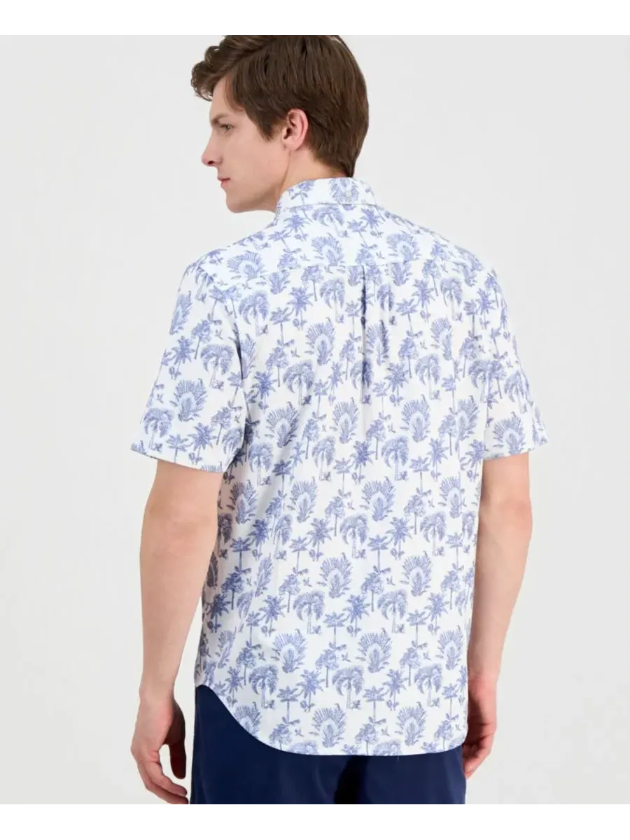 Мужская рубашка с коротким рукавом с принтом San Lucio Island Tommy Bahama — изображение 2 из 4, кобальт