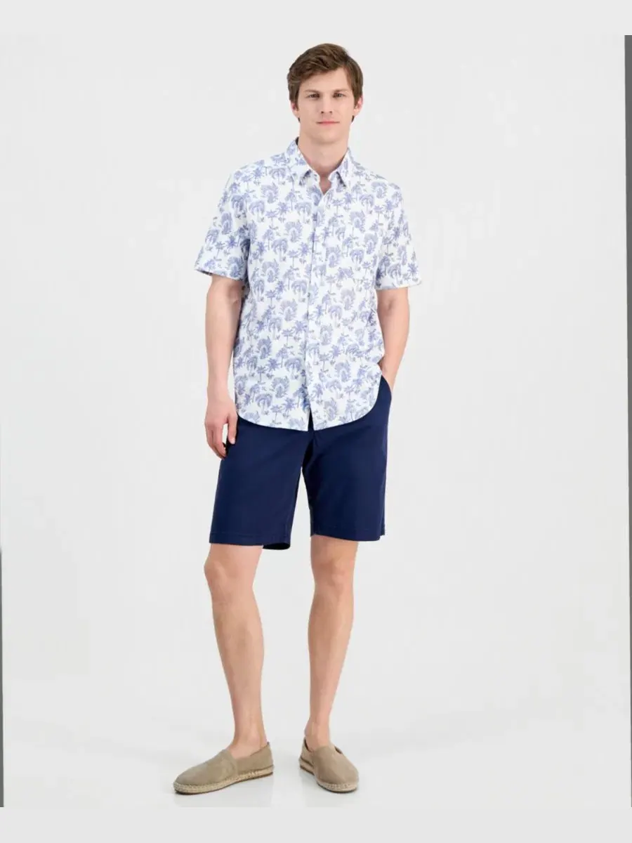 Мужская рубашка с коротким рукавом с принтом San Lucio Island Tommy Bahama — изображение 4 из 4, кобальт