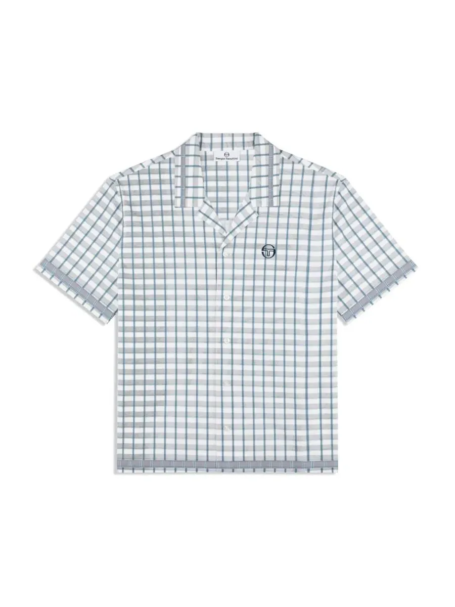 Рубашка Quadretto Cabana с принтом Sergio Tacchini — изображение 5 из 5, белый