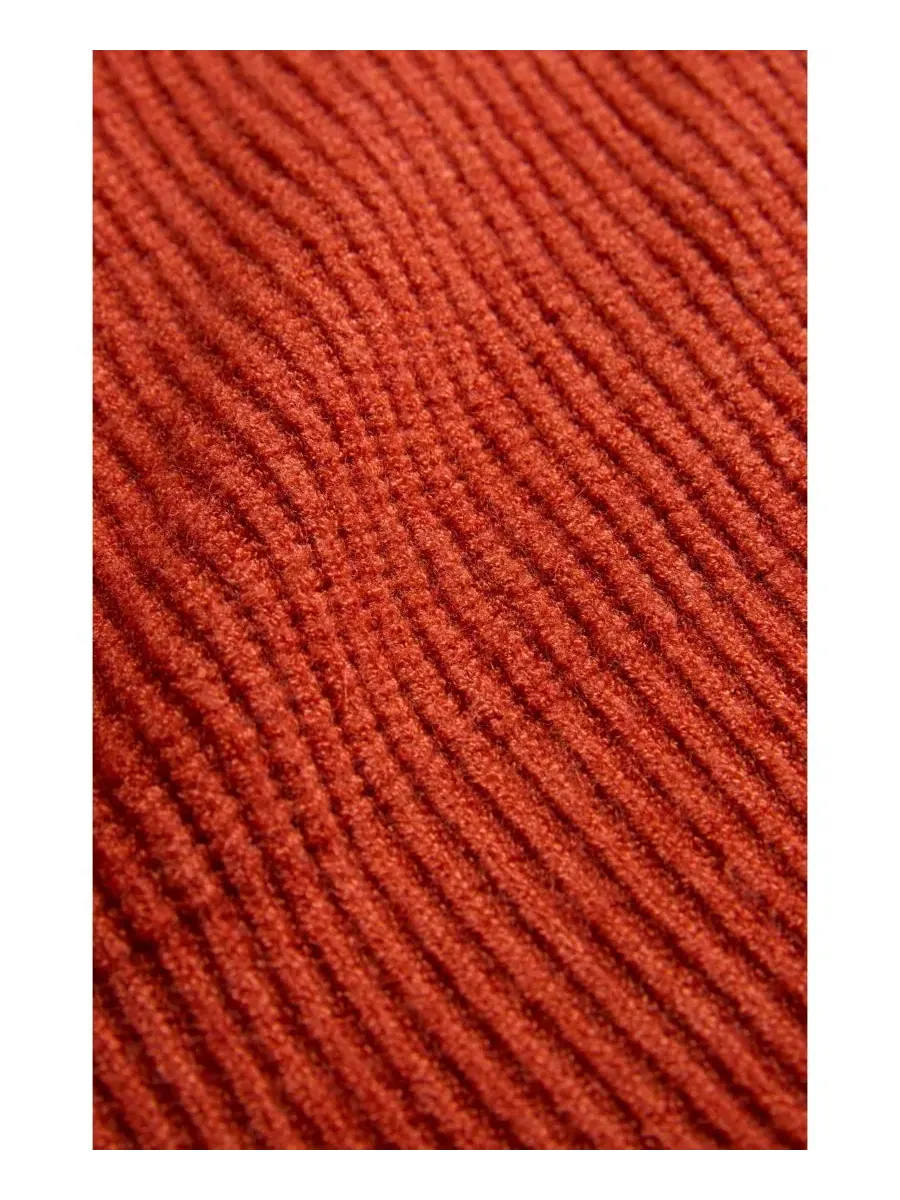 Кардиган свободного кроя с V-образным вырезом Slouchy Ribbed Celtic & Co. — изображение 6 из 7, оранжевый